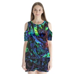 Sci-fi Scenester Shoulder Cutout Velvet One Piece by MRNStudios