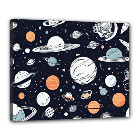 Space Galaxy Universe Stars Sky Canvas 20  X 16  (stretched) by Paksenen