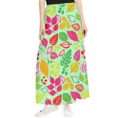 Flower Flora Floral Nature Pattern Seamless Maxi Chiffon Skirt by Bedest