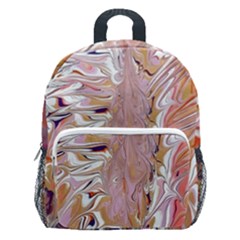 Pour Flames Kids  Age 5-10 Lightweight School Backpack With Side Pockets by kaleidomarblingart