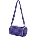 Blue Tartan Plaid 1 Mini Cylinder Bag View1