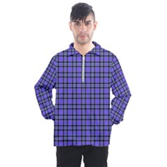 Blue Tartan Plaid 1 Men s Half Zip Pullover by dressshop