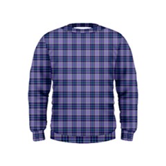 Purple Plaid Tartan 1 Kids  Sweatshirt by dressshop