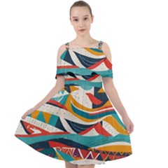 Tribal Collection 2 Cut Out Shoulders Dress by retrotoomoderndesigns