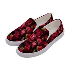 Floral Buds Of Roses Beautiful Flowers Women s Canvas Slip Ons by Grandong