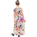 Abstract Floral Background Kids  Short Sleeve Maxi Dress View2