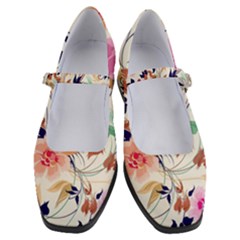 Abstract Floral Background Women s Mary Jane Shoes by kyorashop23