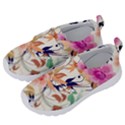 Abstract Floral Background Kids  Velcro No Lace Shoes View2