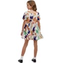 Abstract Floral Background Kids  Short Sleeve Dolly Dress View4