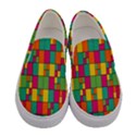 Abstract-background Women s Canvas Slip Ons View1