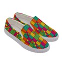 Abstract-background Women s Canvas Slip Ons View3