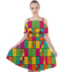 Abstract-background Cut Out Shoulders Dress by kyorashop23