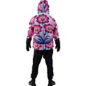 Fantasy Pink Flowers Stained Glass Men s Zip Ski and Snowboard Waterproof Breathable Jacket View4