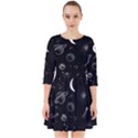 Cosmic Black Space Star Smock Dress View1