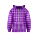 Purple Plaid Tartan 3 Kids  Zipper Hoodie View1