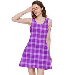 Purple Plaid Tartan 3 Inside Out Racerback Dress by dressshop