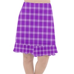 Purple Plaid Tartan 3 Fishtail Chiffon Skirt by dressshop