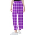 Purple Plaid Tartan 3 Women s Pants  View1