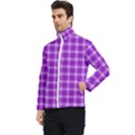 Purple Plaid Tartan 3 Men s Bomber Jacket View3