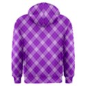 Purple Plaid Tartan 3 Diagonal (2) Men s Overhead Hoodie View2