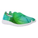 Texture Green Leaf Abstraction 3d Women s Slip On Sneakers View3