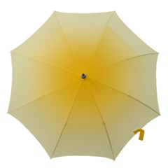 Amber Orange To Cream Yellow Linear Gradient Hook Handle Umbrellas (large) by GradientsOmbre