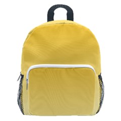 Amber Orange To Cream Yellow Linear Gradient Kids  Age 5-10 Lightweight School Backpack With Side Pockets by GradientsOmbre