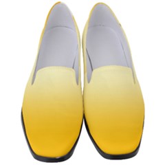 Amber Orange To Cream Yellow Bilinear Gradient Women s Classic Loafer Heels by GradientsOmbre