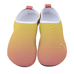 Coral Pink To Electric Yellow Bilinear Gradient Women s Sock-style Water Shoes by GradientsOmbre