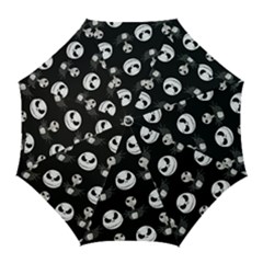 Jack Print, White, Before, Plain, Black, Simple, Christmas Golf Umbrellas by kyorashop23