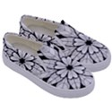 Seamless Tiling Pattern Hand Drawn Black White Kids  Canvas Slip Ons View3