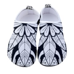 Seamless Tiling Pattern Hand Drawn Black White Men s Sock-style Water Shoes by Grandong