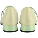 Cream Yellow To Mint Green Linear Gradient Women s Mary Jane Shoes View4