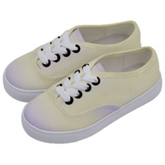 Pale Violet To Cream Yellow Bilinear Gradient Kids  Classic Low Top Sneakers by GradientsOmbre