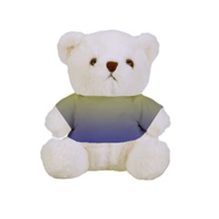 Electric Yellow To Navy Blue Linear Gradient Full Print Tee For Cuddly Teddy Bear by GradientsOmbre