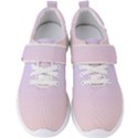 Pale Violet To Pale Pink Linear Gradient Men s Velcro Strap Shoes View1