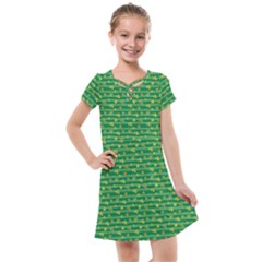 Golden Leaves Kids  Cross Web Dress by designsbymallika