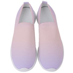 Pale Violet To Pale Pink Bilinear Gradient Men s Slip On Sneakers by GradientsOmbre