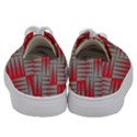 Zigzag Pattern Chevron Red Kids  Low Top Canvas Sneakers View4