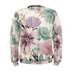 Flowers Pattern Floral Men s Sweatshirt by Sabxi