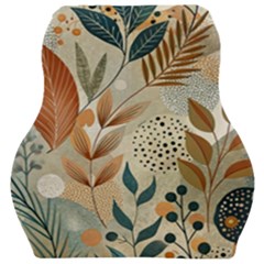 Leaves Pattern Flora Car Seat Velour Cushion  by Sabxi