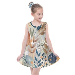 Leaves Pattern Flora Kids  Summer Dress by Sabxi