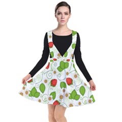 Strawberry Fruit Pattern Leaves Plunge Pinafore Dress by Sabxi