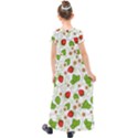 Strawberry Fruit Pattern Leaves Kids  Short Sleeve Maxi Dress View2