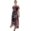 Aesthetic , Aesthetic, Dark Off Shoulder Open Front Chiffon Dress View1