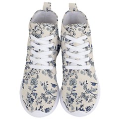 Blue Vintage Background Women s Lightweight High Top Sneakers by kyorashop23