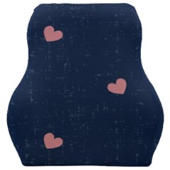 Corazones, Blue, Pattern Car Seat Velour Cushion  by kyorashop23