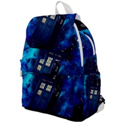 Tardis Doctor Who Space Galaxy Top Flap Backpack by Cemarart