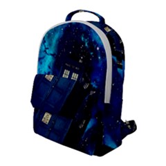 Tardis Doctor Who Space Galaxy Flap Pocket Backpack (large) by Cemarart