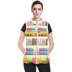 Supermarket Shelf Products Snacks Women s Puffer Vest by Cemarart
